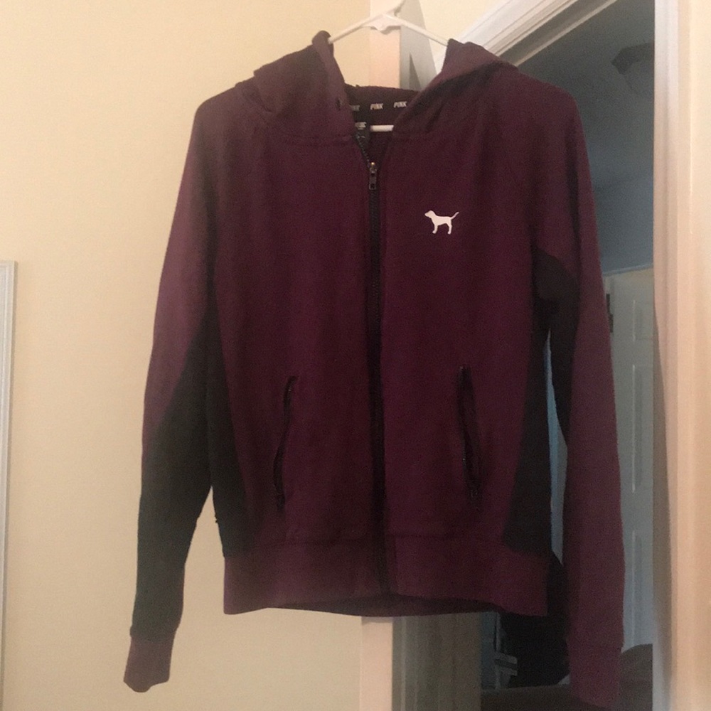 Pink zip up hoodie